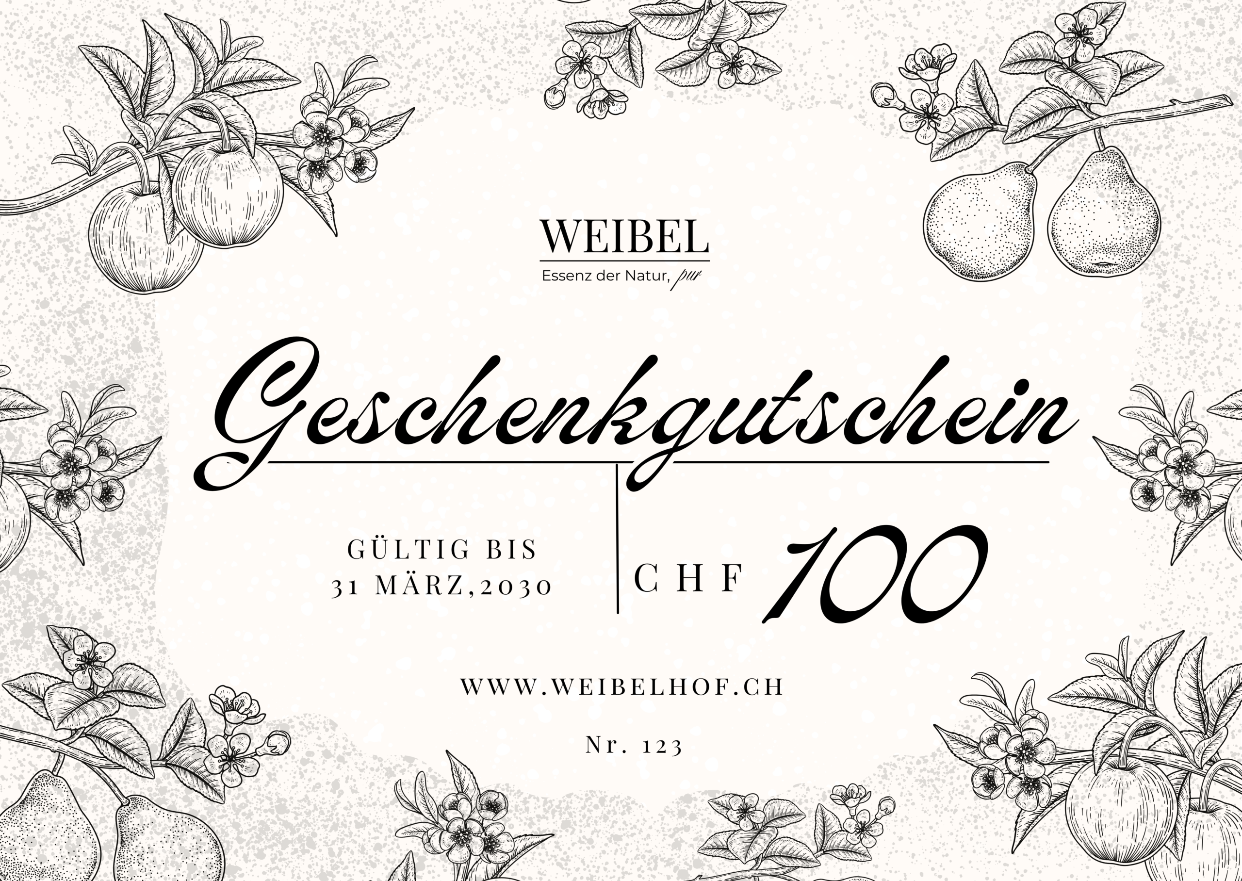 WEIBEL - Geschenkgutschein